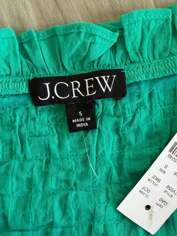 Jcrew smocked crinkle tank top Small - Image 6
