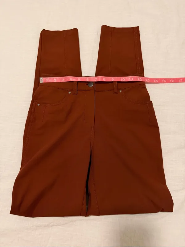 Lululemon City Sleek 5 Pocket 7/8 Pant Dark Terracotta Size 0 - Image 11