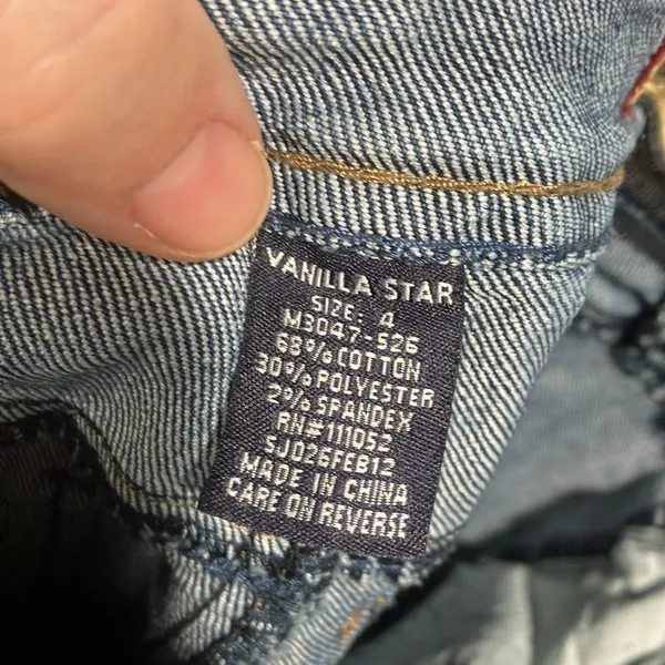 Y2K vanilla star jeans crop Bermuda style shorts‎ size 4 - Image 8
