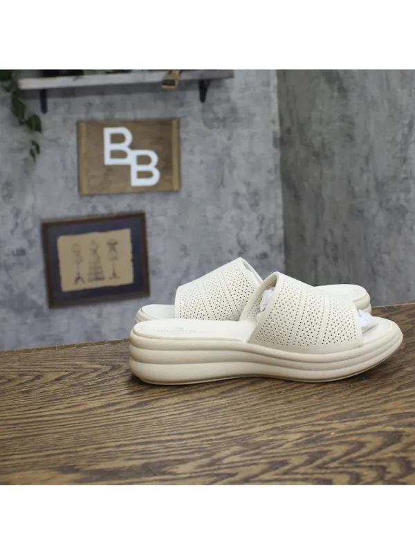 NWT Clarks Drift Twist Wedge Slide Sandals 26181604 Cream Off White 8M - Image 11
