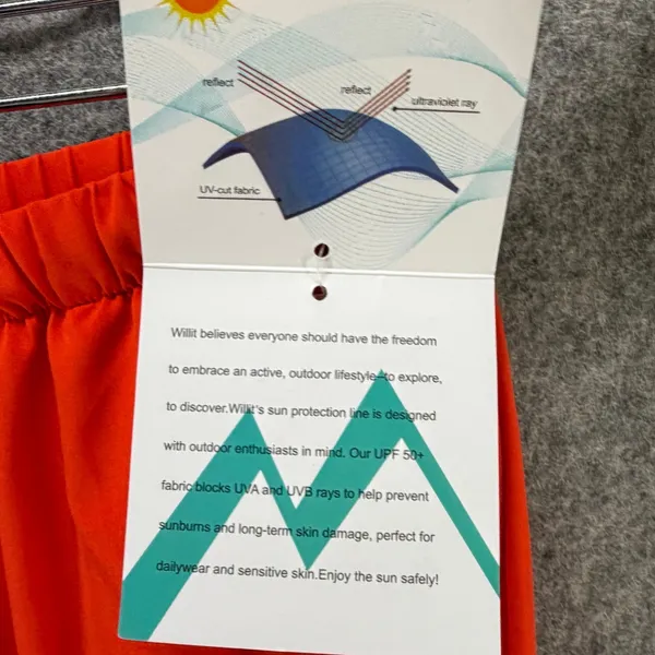 Willit Wide Leg Pants‎ Womens S Red Orange Pull On Loose Beach Resort UPF 50+ - Image 14