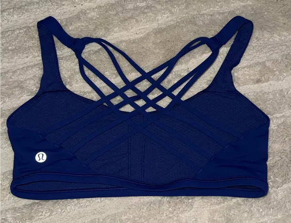 Lululemon cross back sports bra dark blue - Image 2