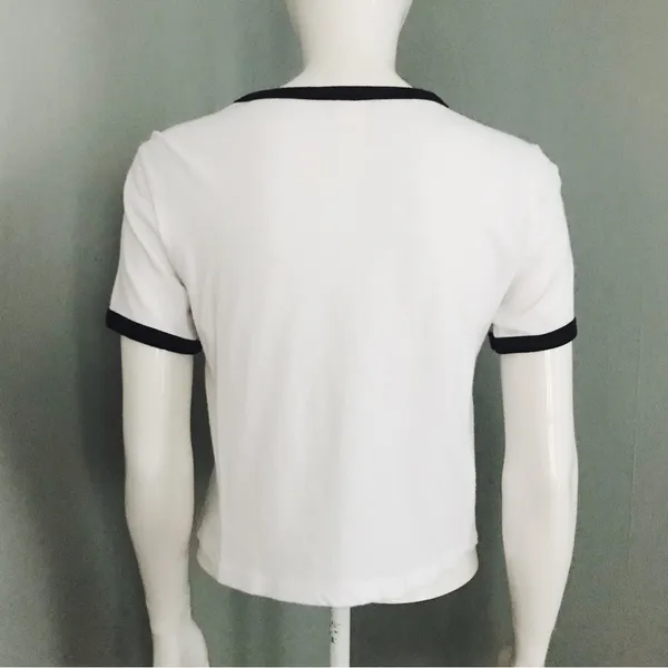 Graphic Ringer Tee in White | Size M Size M - Image 4
