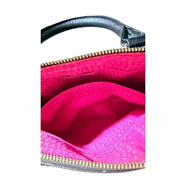 Kate Spade Black Leather Satchel Crossbody Bag Structured Purse - Image 9