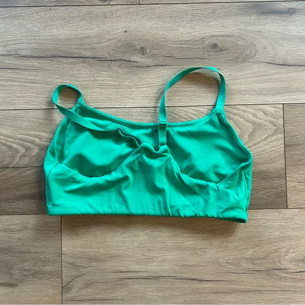 Aerie Offline Real Me Corset Sports Bra in Green Dazzle - Image 3