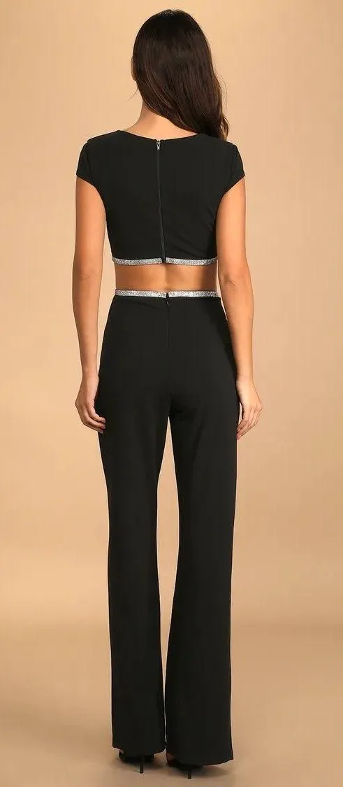 Lulus Black Jumpsuit With Cutouts - Image 3