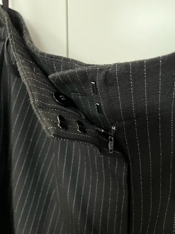 Antonio Melani Black Pinstripe Pants size 8 - Image 5