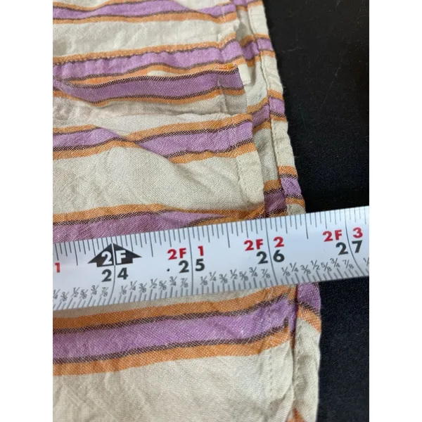 Marine Layer XL Striped Button Front Shirt Shorts Pajama Set Linen Tencel READ - Image 10