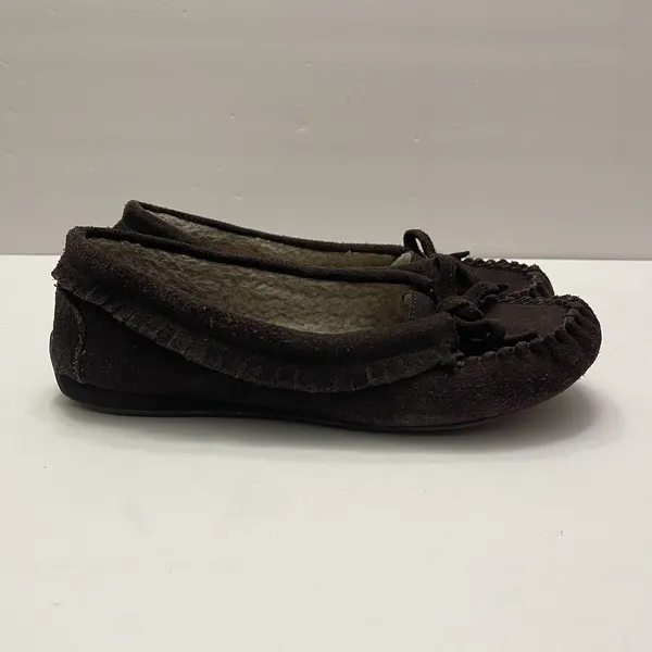 KENNETH‎ COLE REACTION Brown Suede Sherpa Comfort Flat Slipper Shoe Womens 8 - Image 5