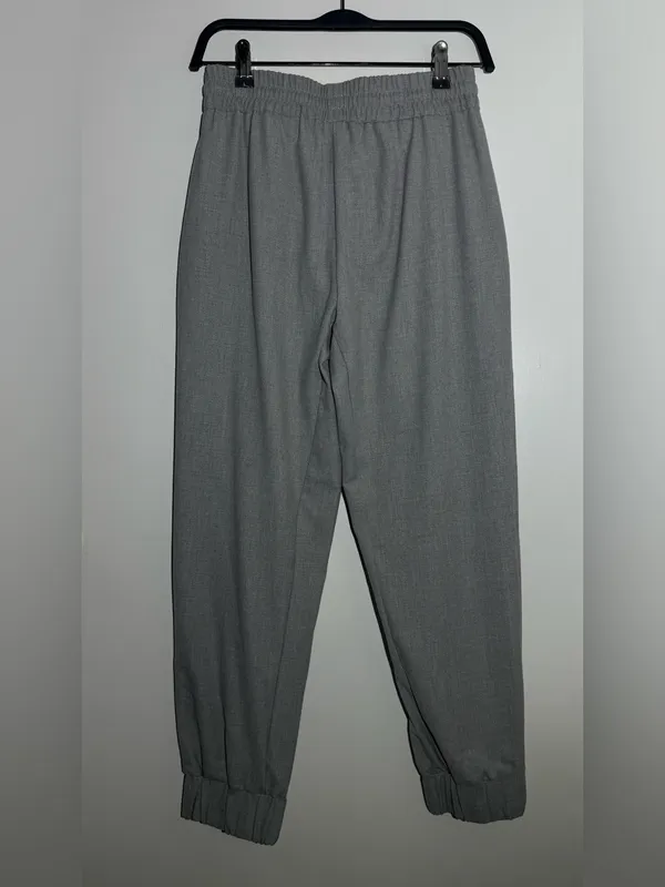 Zara Light Gray Elastic Waist Drawstring Pants - Image 13