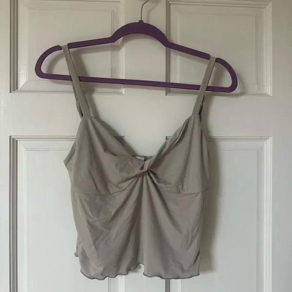 Princess Polly Light Gray Crop Top - Image 2