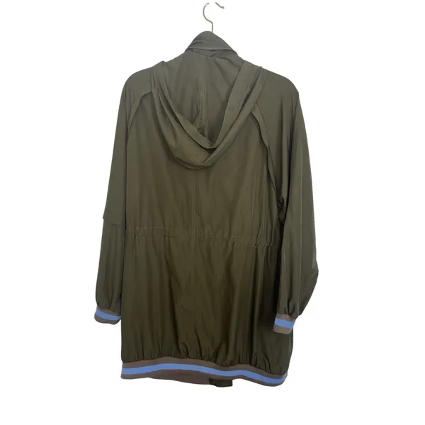 Free People Wind Swept Hooded Anorak Parka Utility Jacket Medium Windbreaker - Image 3
