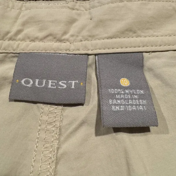 Quest Pants Convertible Cargo Y2K Utility Minimalist 90s Outdoor Hiking Tan 10 - Image 2