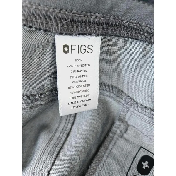 FIGS Cade Cargo Scrub Pants Straight Leg Graphite Gray Women's Small Pants - Image 3