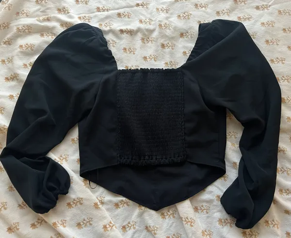 Abercrombie Black Long Sleeve Blouse - Image 4