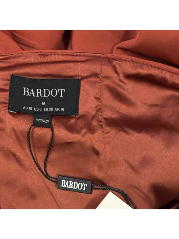 Bardot Ramona Midi Dress Copper Size M - Image 4