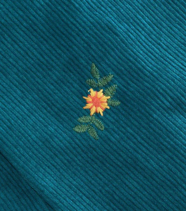 Cider Floral Embroidered Corduroy Mini Dress - Image 5