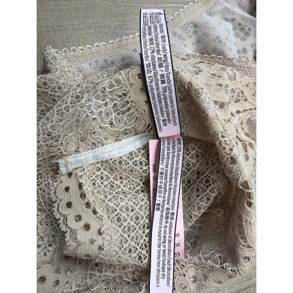Victoria's Secret Dream Angels Lace‎ Bralette Beige Racerback S/P 11098426 NWT - Image 6