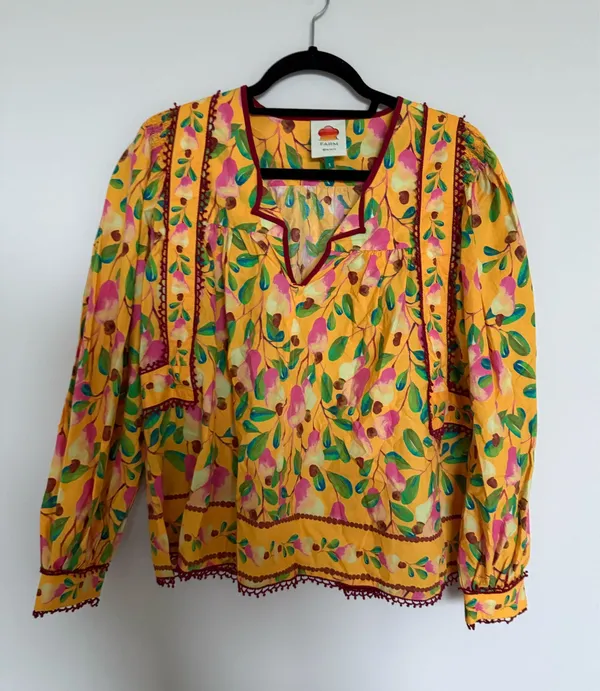 Farm Rio Cashew Blouse S - Image 3