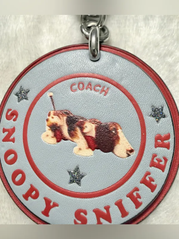 Coach Snoopy Dog Bag Charm Keyring Fob 32657 - Image 3