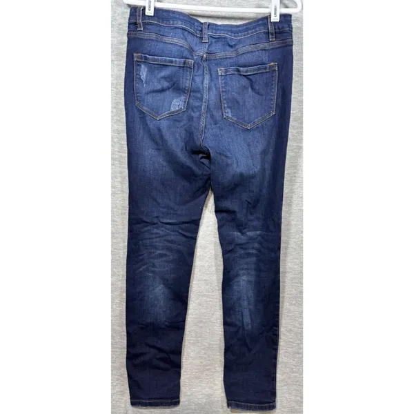 KanCan Womens High-Waisted Skinny Jeans Button Fly Size‎ 11/29 Dark Wash - Image 4