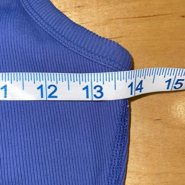 Alo Yoga Womens Rib Racerback Sleeveless Support Tank Top Smoke Cobalt Blue Size - Image 7