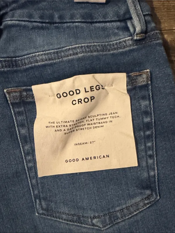 Good American Medium Blue Distressed Skinny Jeans - Image 6