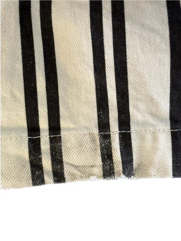 Reformation Logan Ultra High Rise Wide Leg Jeans Size 25 Black White Stripe - Image 8