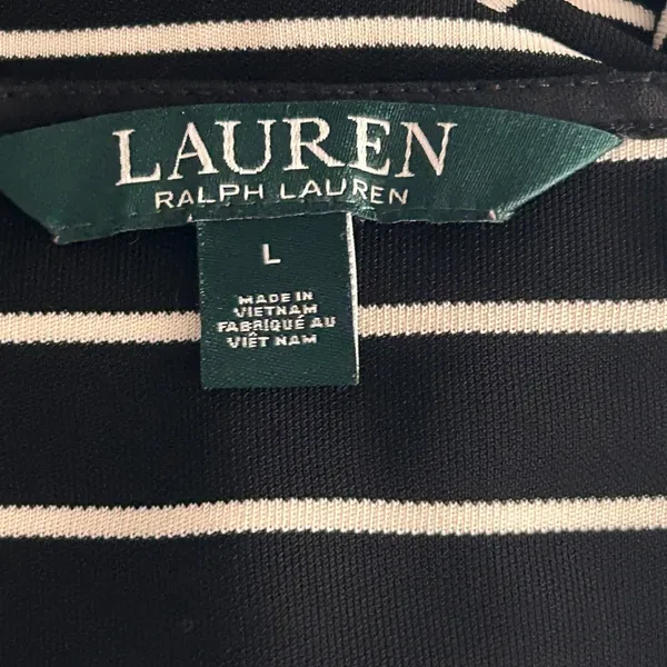 Lauren‎ Ralph Lauren Striped Top Black Large - Image 6