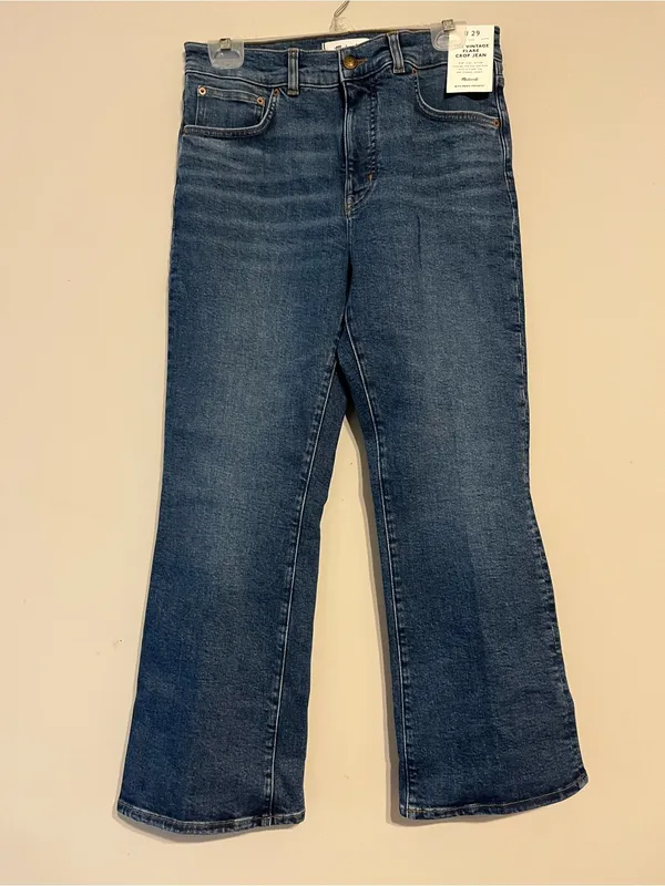 Madewell The Vintage Flare Crop Jean in Larkwood Wash Size 29 - Image 5