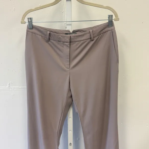 Ann Taylor Mauve Taupe Wool Blend Straight Leg Dress Pants Size 4 Career Classic - Image 3