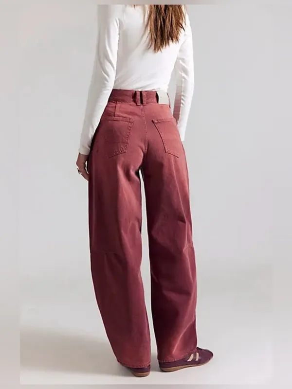 NWT Free People We The Free Bodie Arc Jeans - sangria pink red - 27 - Image 7