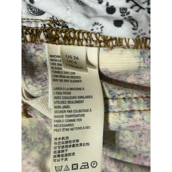 Free People We The Free Women Size 26 Sun Chaser Floral High Rise Corduroy Pants - Image 10