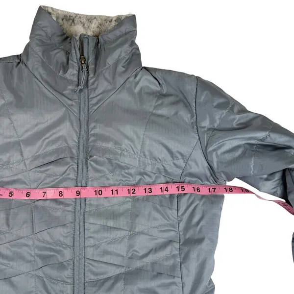 Columbia Omni-Heat Grey Ripstop‎ Puffer Jacket Womens XS Full Zip Insulated Coat - Image 4