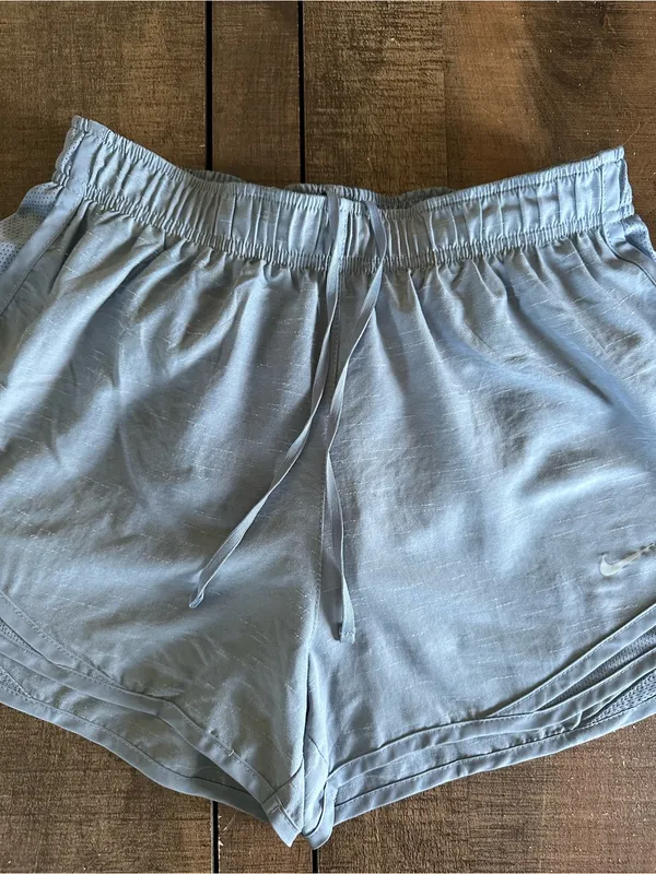 Nike Dri-FIT Running Shorts Women's Medium light blue Drawstring Lined Athletic - Image 5