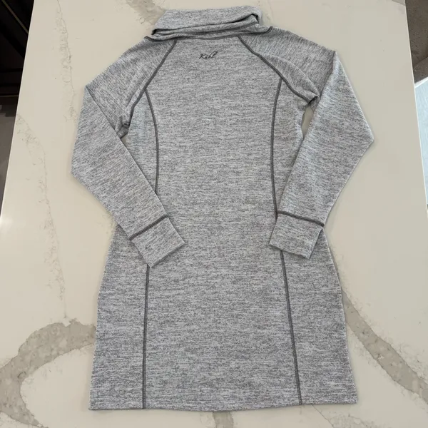 Kuhl Lea Cowl Neck Knit Sweater Dress Womens Medium HeatherGray Outdoor Gorpcore - Image 8