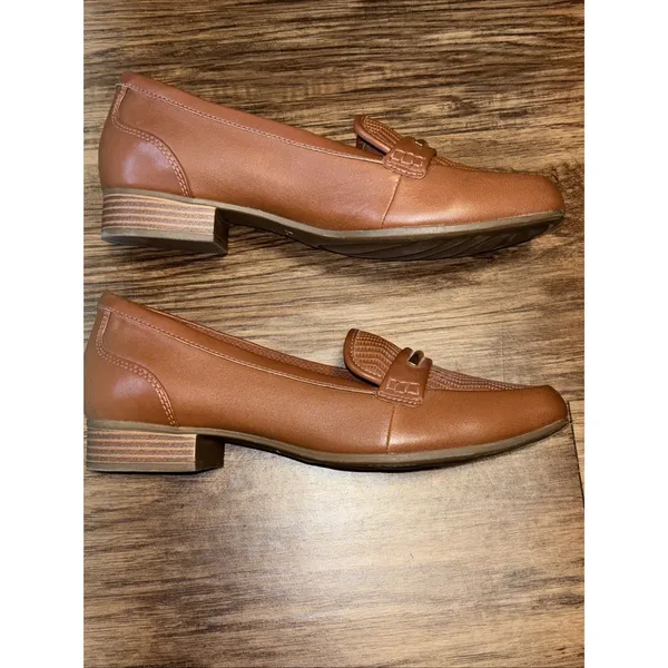 Woman's Loafers Clarks Cinnamon Brown Juliet Aster Loafer Size 9 - Image 12