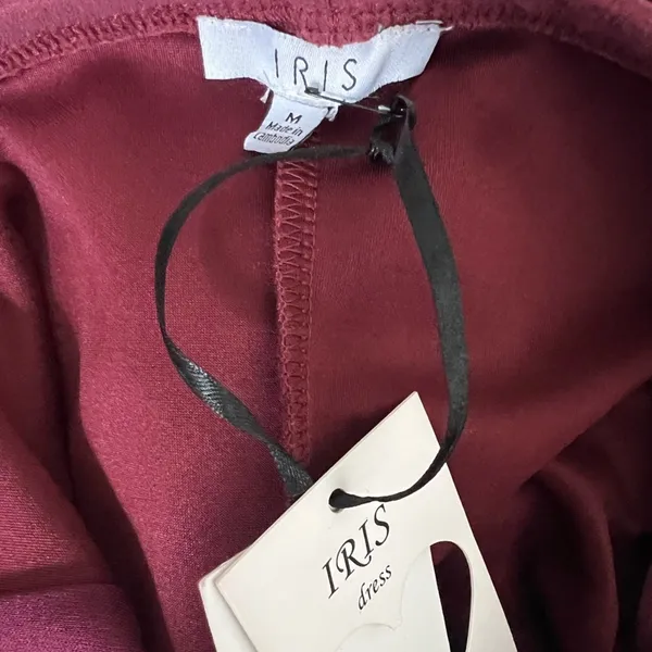 NWT Iris Mini Dress Womens M Maroon Faux Suede Bodycon Sleeveless Cocktail - Image 5
