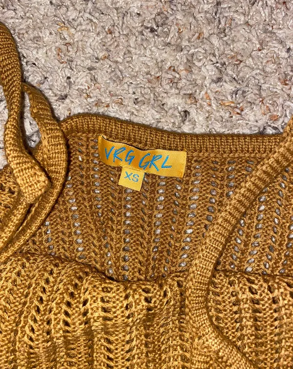 Verge Girl Brown Crochet Maxi Dress - Image 3