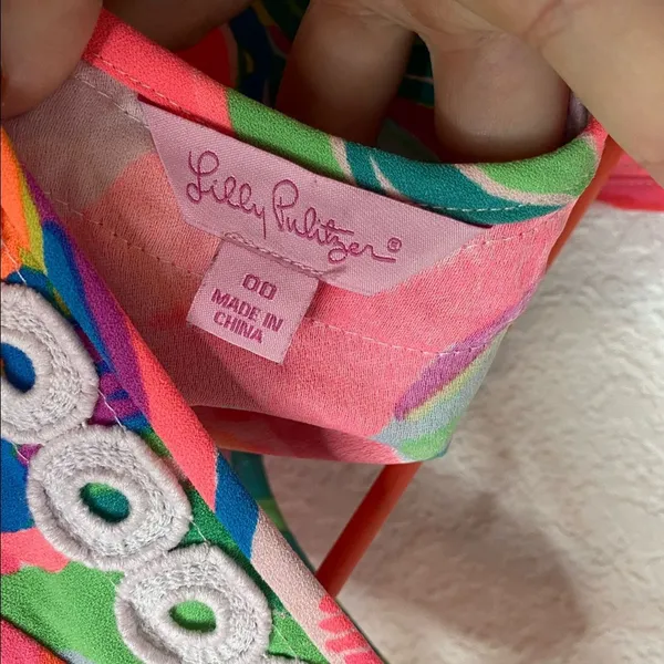 Lilly Pulitzer Stella Shift Dress Serene Blue Paradise Bound Womens Size 00/0/2 - Image 8