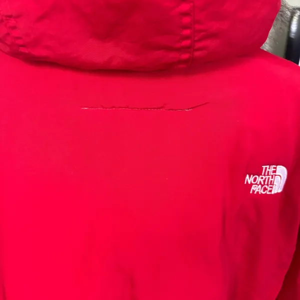 The North Face VTG y2k 800 Fill Down Snorkel Parka Sz XL?Red Faux Fur Belt - Image 6
