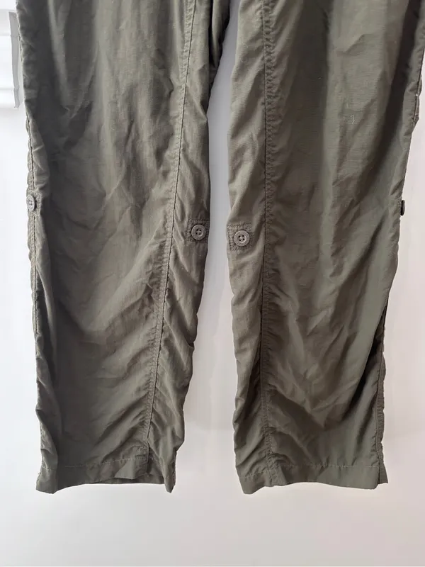 The North Face Womens Green Roll Up Hiking Cargo Pants Size 8 Nylon‎ Gorpcore - Image 3