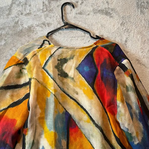 Cocoon Tao House OOAK Art‎ to Wear Open Fine Wool Lux Cardigan Size S/M - Image 5