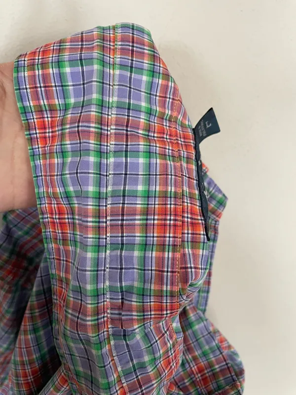Ralph Lauren Men’s Shirt Blue Pink Plaid Button Down Pony Logo Multicolor Large - Image 8