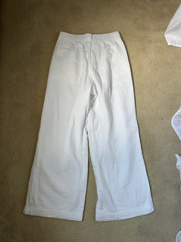 Old Navy Linen Pants Wide-Leg white - Image 4