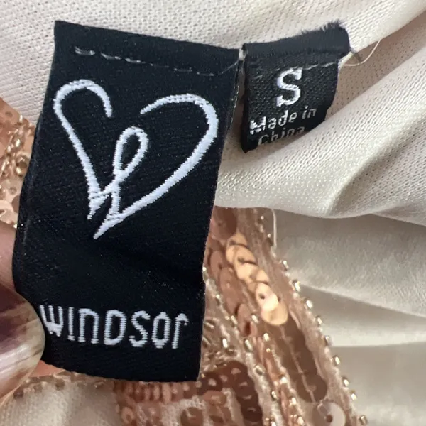 NWT Windsor Rose Gold Sequin Mesh Mini‎ Dress - Image 8