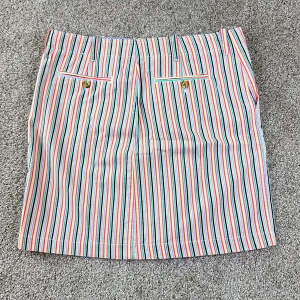 Peter Millar Womens S Multicolor Striped Golf Skirt Cotton‎ Preppy Coastal Golf - Image 3