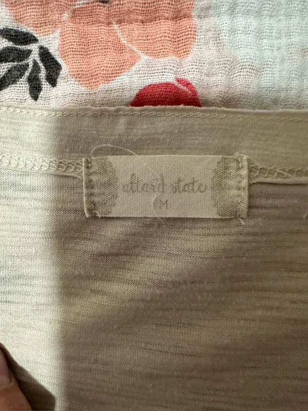 Altar'd State Cream Peplum V-Neck Top - Image 3