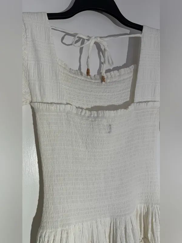 NWOT Free People Nightingale Solid Midi Dress with Navy Tie - Image 13