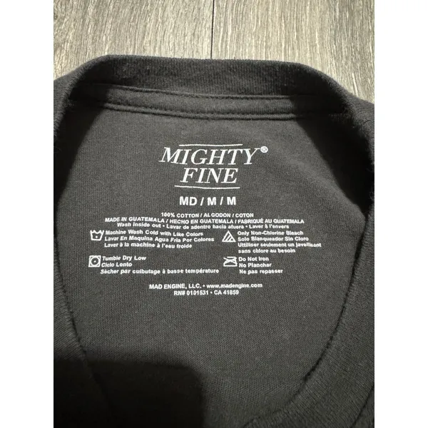 Mighty‎ Fine Wyoming Graphic T-Shirt Womens Medium Gray Souvenir Bison Mountain - Image 3